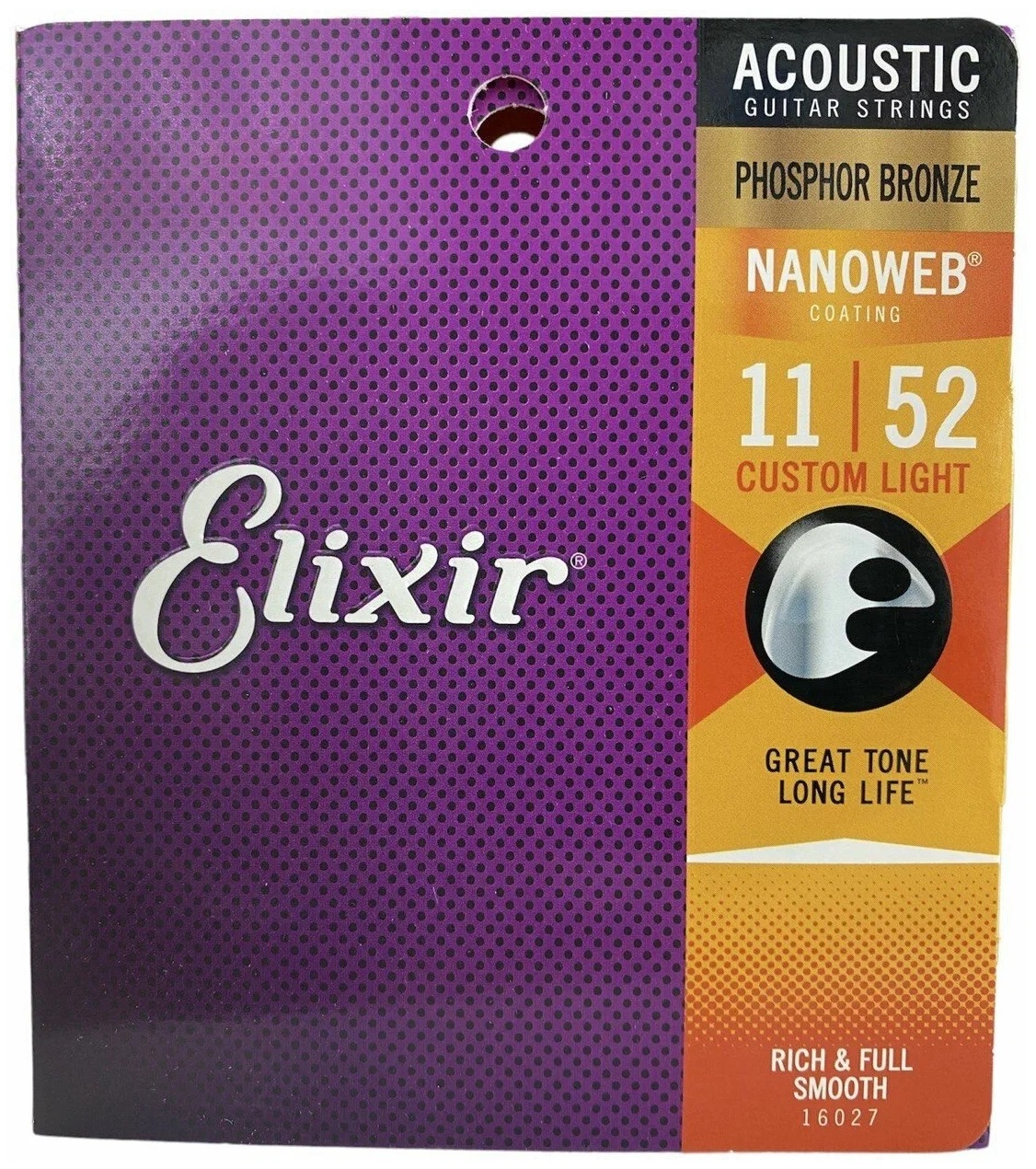 Elixir 11027 nanoweb anti rust custom light струны для акустической гитары фото 29