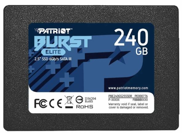 Patriot Memory Burst Elite 240 ГБ SATA PBE240GS25SSDR